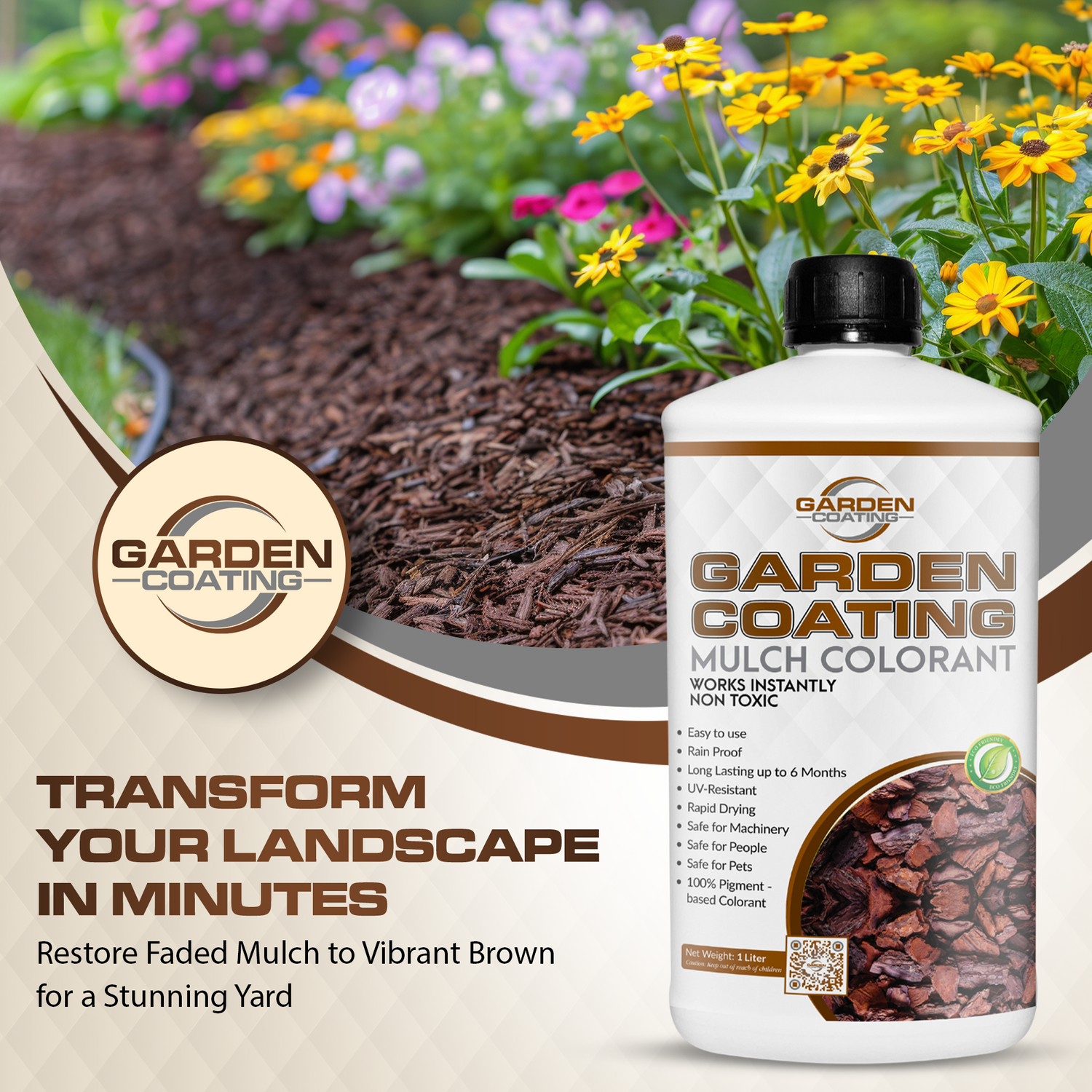 Garden Coating Mulch Colorant concentraat 1 liter
