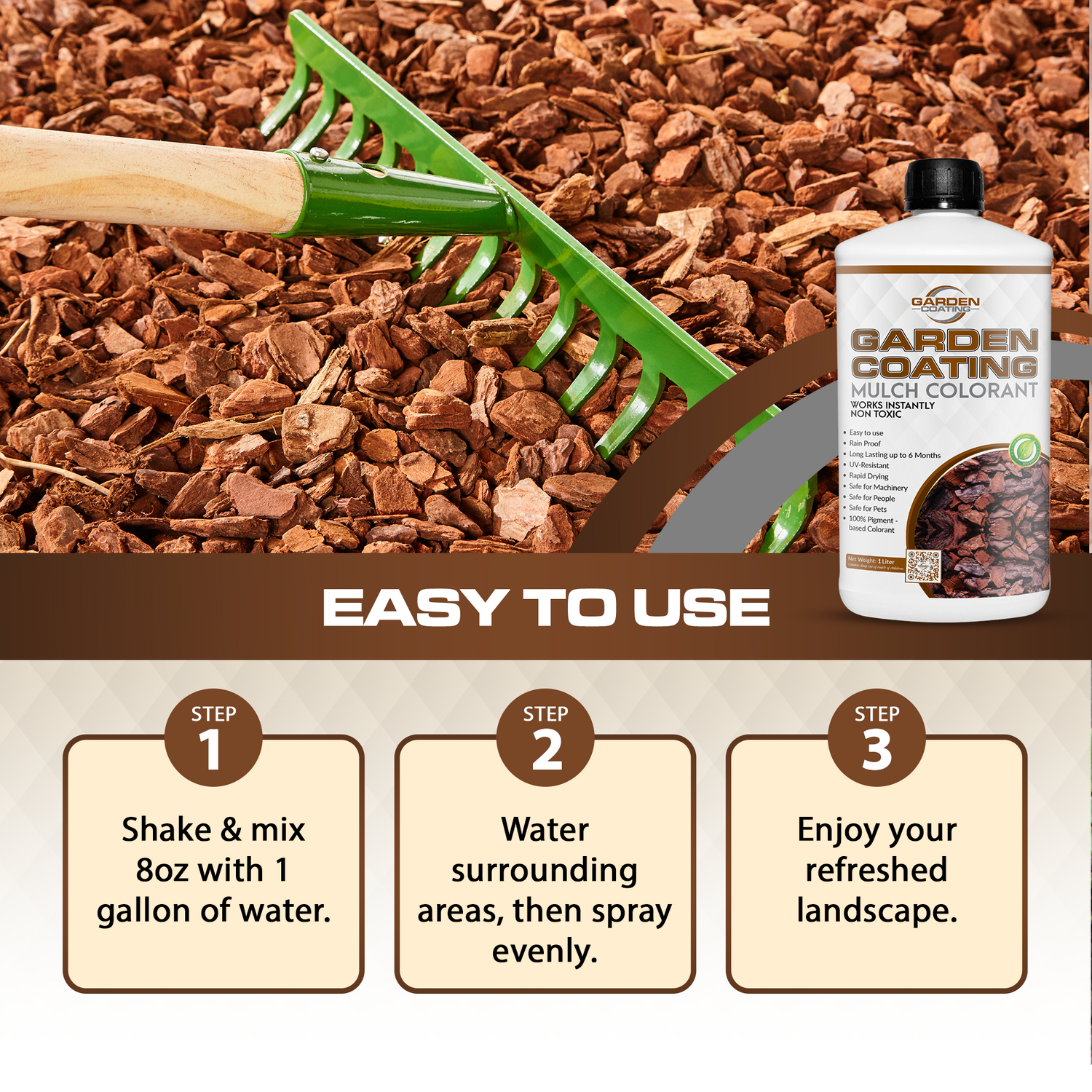 Garden Coating Mulch Colorant concentraat 1 liter