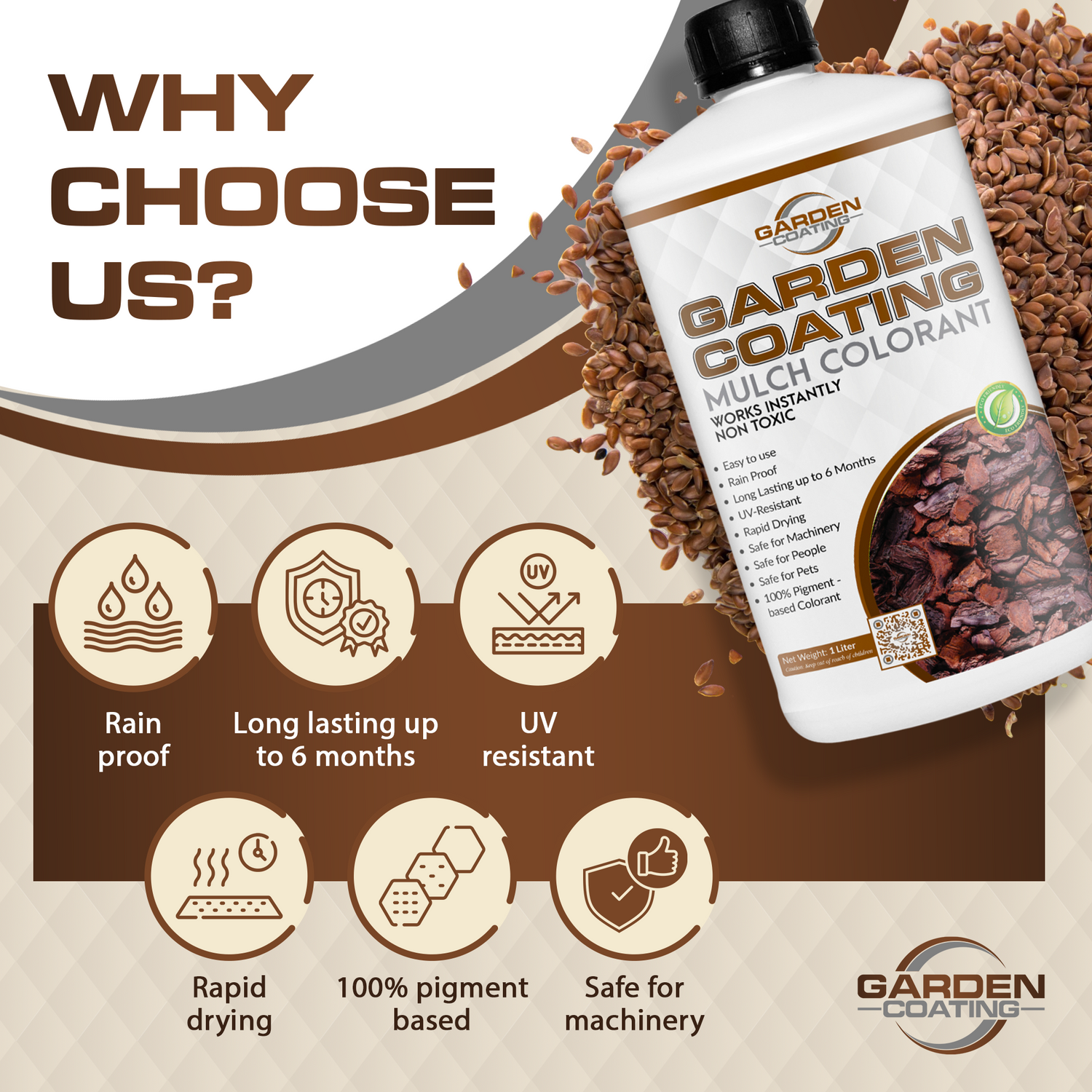 Garden Coating Mulch Colorant concentraat 1 liter