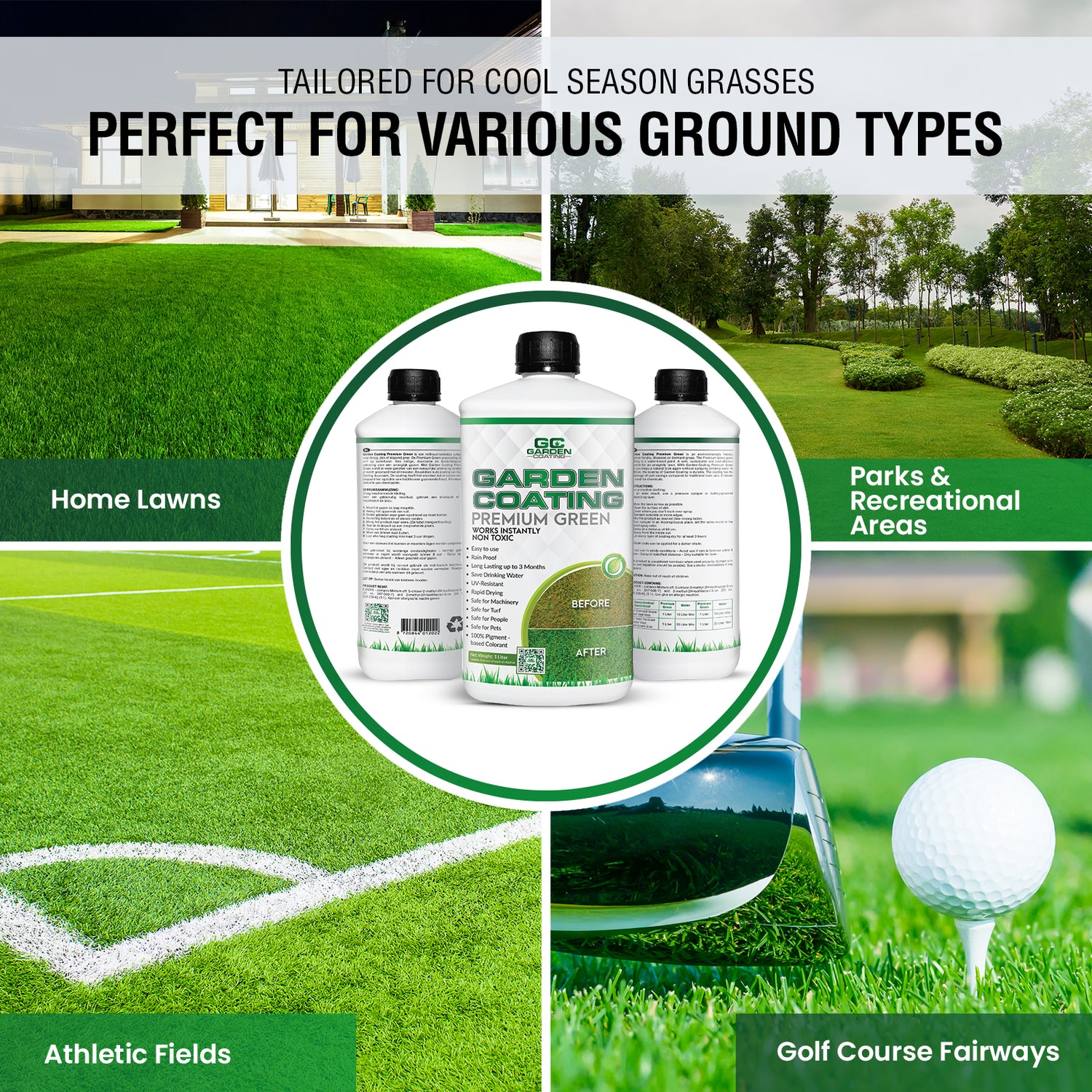 Garden Coating premium green grasverf concentraat voor gazon 1 liter